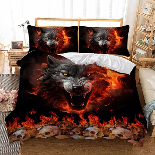 Wolf duvet cover set - cover, with