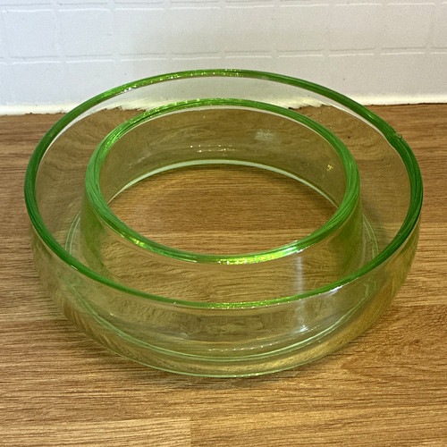 Vintage art deco green - , glass
