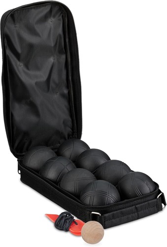 Relaxdays boules set - 8, steel