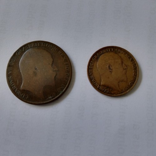 Half penny and farthing - penny,