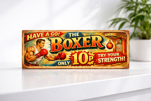 Fairground sign boxer circus - sign,
