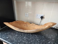 Beautiful Large Teak Root Carved Fruit Bowl 32" x 9.5"