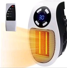 Ozzi Portable Heater with Remote Control Heat Plug-In, Wall Room Heater