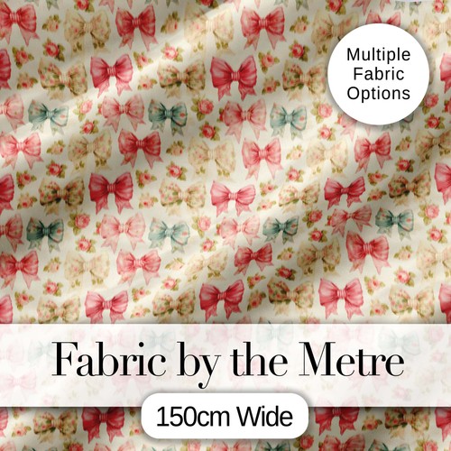 Shabby chic floral bow pattern - shabby,