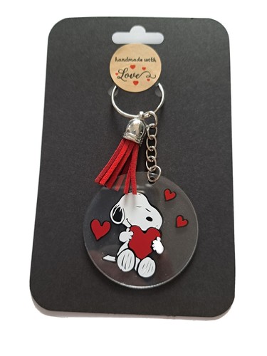 Snoopy key ring handmade - ring.,
