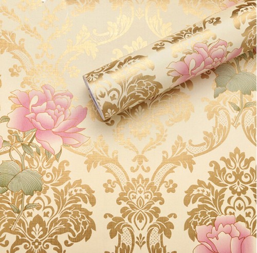 Golden flowers peel and stick - peel,