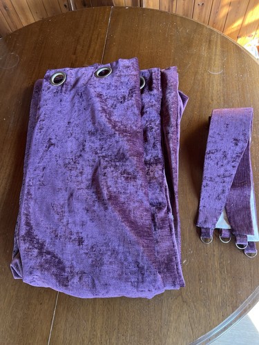 Pair purple crushed velvet - pair,