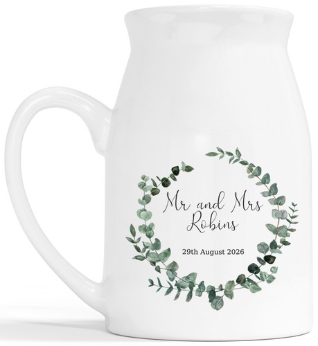 Just married flower vase - married,