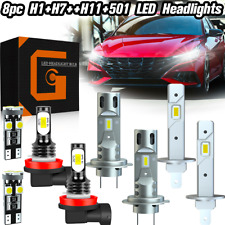 For Bmw X5 E70 2007-2013 Led Headlight Hi/Lo Xenon White Fog Side Light Bulbs 8x