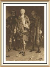 124yr Old Original 1901 Scottish Antique JOHN PETTIE Print BONNIE PRINCE CHARLIE