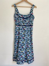mistral dress size 8 cotton sailing boats