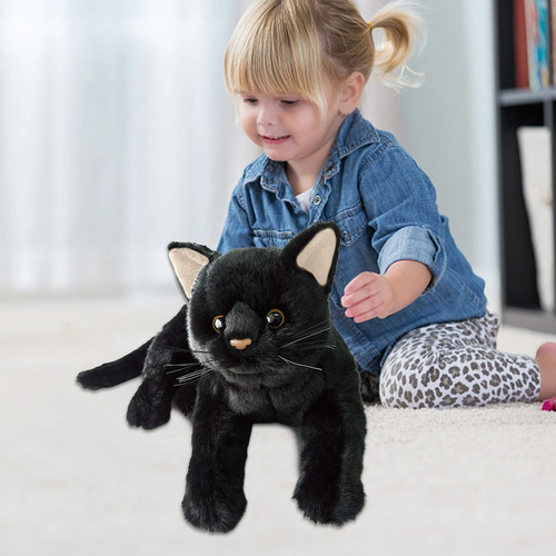 Inch black cat plush toy - 12-inch,