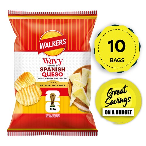 Walkers crisps wavy spanish - wavy,