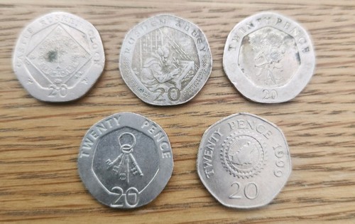 20p rare collectors - x, coins