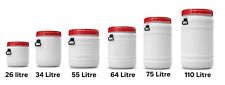 Curtec Plastic Waterproof Airtight Storage Kegs Drums Barrels 3.6 - 110 Ltr
