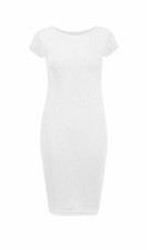 LADIES WOMANS CAP SLEEVE MIDI DRESS BODYCON SUMMER MAXI MIDI DRESS PLUS SIZE