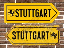 Stuttgart Metal Road Sign Wall