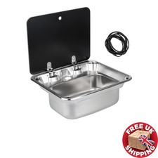 RV Camper sink  w/ Glass Lid