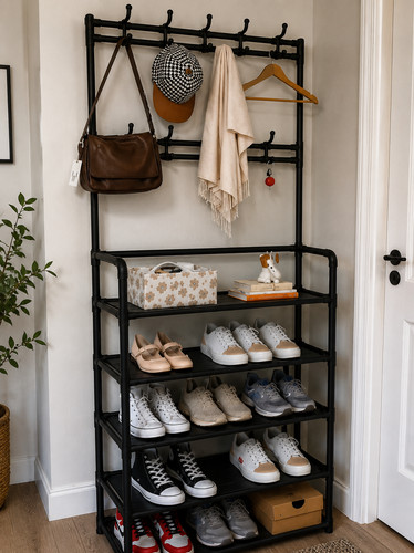 Tier metal shoe - shoe, rack