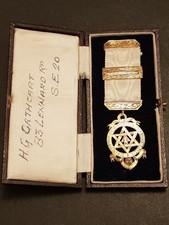 Vintage Stamped "Silver" Royal Arch Provincial Masonic Jewel + Slimline Box
