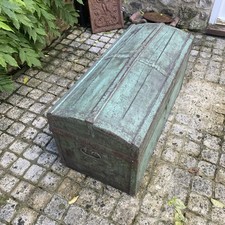 Wooden Trunk-Style Case with Dome Top 98cm Long 45cm Wide 51cm Tall