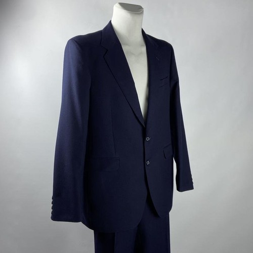 Men macintosh suit navy wool - suit,