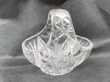 Vintage Lead Cut Glass Basket