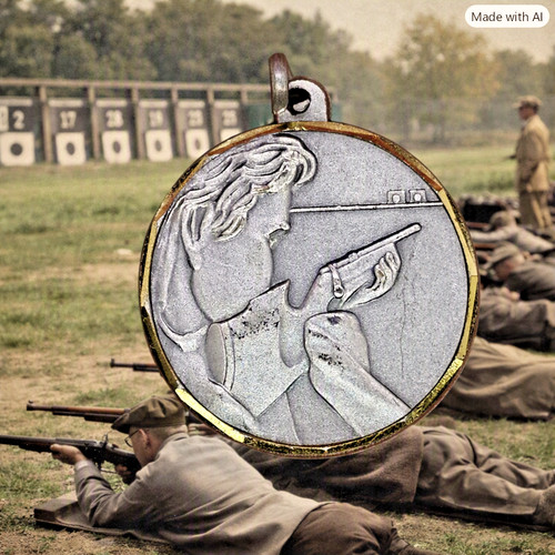 Vintage shooting medal - shooting, boxed