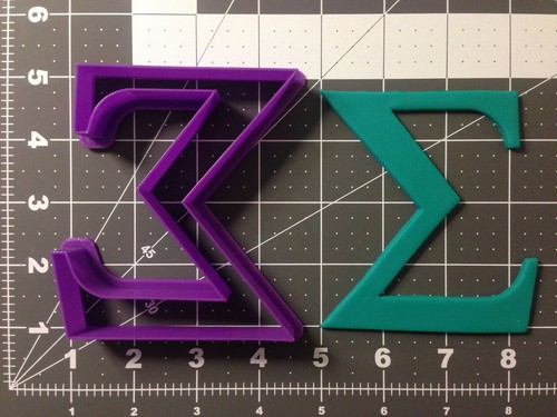 Greek letter sigma cookie - letter,