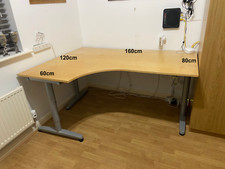 Large, solid wood, corner office desk. Very good condition wooden corner desk