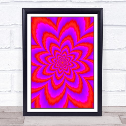 Psychedelic purple red flower - psychedelic,