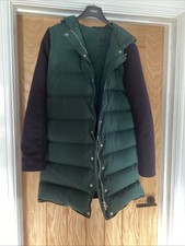 Lacoste Women's Green & Navy Quittedand Duffle Coat Size 10 Excellent Condition