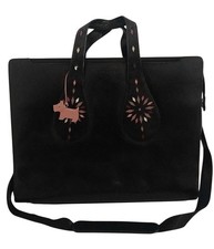 Radley Large Black Leather Laptop Bag