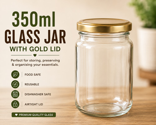 350ml glass jars with - 350ml,