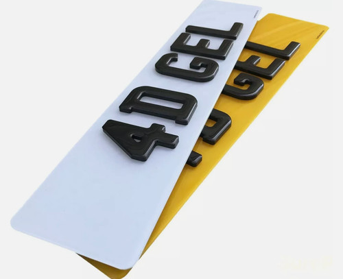 Square number plate 11x8 - square,