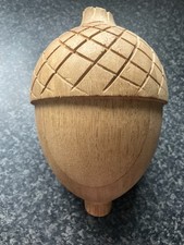 Solid Wooden Acorn Ornament.