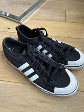 Adidas Nizza Shoes UK 9.5 Black Canvas