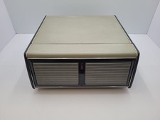 Old empty record player - record, case