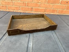 Vintage Wooden Haberdashery Letter Paper Tray Storage Drawer Box Dove-tail Joint