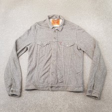 Levis Mens Jacket Medium Grey Type 3 Sweater Unstructured Worker Utility