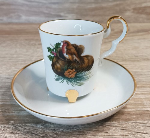 Xmas vintage robin - robin, with