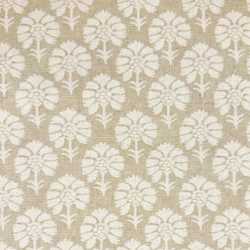 Almond cotswold floral fabric - almond,