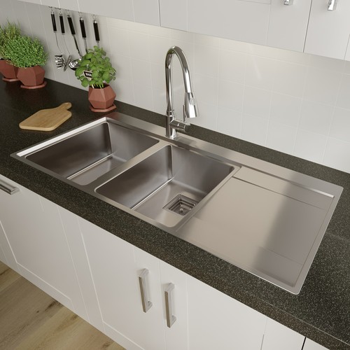 Bowl square inset stainless - bowl,
