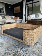 XL Wicker Dog Sofa Bed Basket