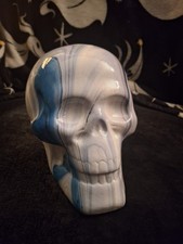 Ceramic Skull Decoration Blue