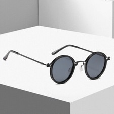 Retro Vintage Round Oval Metal Frame Polarized Sunglasses Men Women Punk UV400