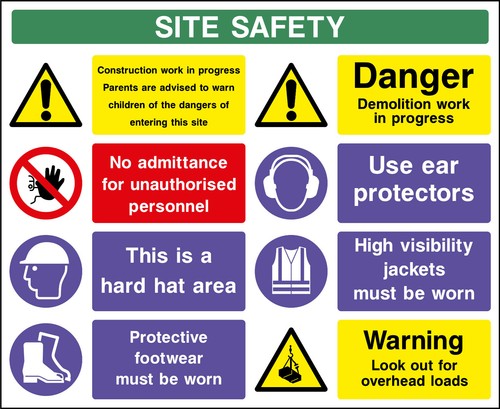 Site safety signage building - safety, signage,