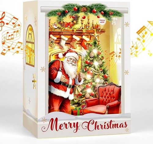 Christmas cards pop santa - christmas,