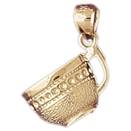 Tea cup charm - 14k, gold
