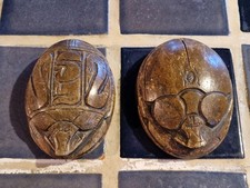 2x Hand Carved Stone Scarab